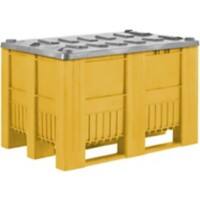 EXPORTA Plastic Pallet 80 (W)80 (D)74 (H) cm Yellow