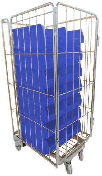 EXPORTA Metal Transport Roller 70 (W)80 (D)170 (H) cm Silver