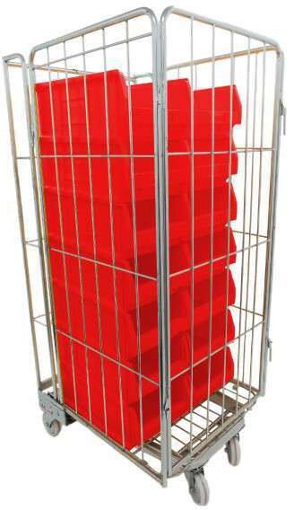 EXPORTA Metal Transport Roller 70 (W)80 (D)170 (H) cm Silver