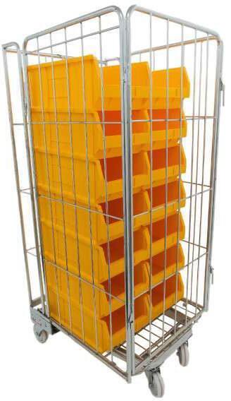 EXPORTA Metal Transport Roller 1 Doors 70 (W)80 (D)170 (H) cm Silver