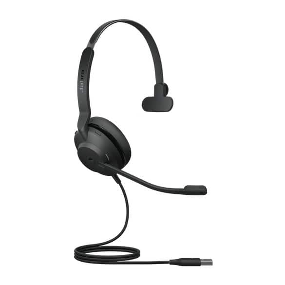 Jabra Evolve2 30 MS Wired Headset Over-the-ear USB With Microphone Mono Black
