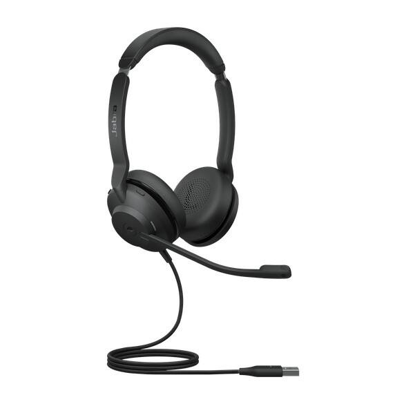 Jabra Evolve2 30 MS Wired Headset Over-the-ear USB With Microphone Stereo Black