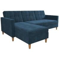 DOREL HOME 3 Seat Sofa BLUE CHENILLE Chenille 2,133.60 (W) x 825.50 (D) x 1,536.70 (H) mm