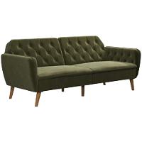 Novogratz 3 Seat Sofa GREEN Velvet 2,108.20 (W) x 850.90 (D) x 825.50 (H) mm