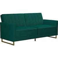 Novogratz 3 Seat Sofa GREEN Velvet 1,955.80 (W) x 838.20 (D) x 850.90 (H) mm