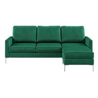Novogratz 3 Seat Sofa GREEN Velvet 2,073.00 (W) x 889.00 (D) x 1,515.00 (H) mm