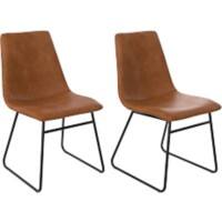 DOREL HOME Bowden Chair Faux Leather 445 mm Brown C005013TUK 597.00 (W) x 457.00 (D) x 838.00 (H) mm