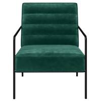 Alphason Chair Green Velvet PB; Fabric; Metal; Foam