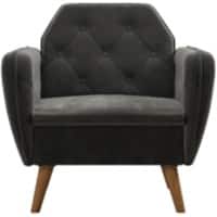 Novogratz Chair Grey PB; Fabric;Foam