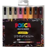 POSCA PC-5M Permanent Paint Marker Assorted Medium Bullet Pack of 8