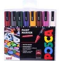 POSCA PC-5M Permanent Paint Marker Assorted Medium Bullet Pack of 8