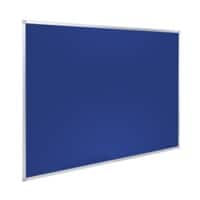 Unbranded Felt Noticeboard Non Magnetic Wall Mounted 180 (W) x 120 (H) cm Aluminium Blue