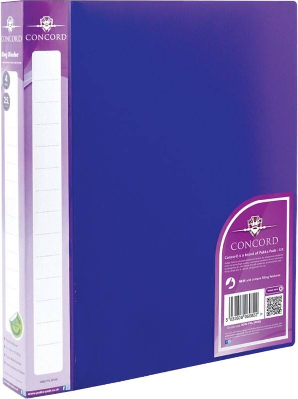 Concord Ring Binder PP A4 2 Rings Purple