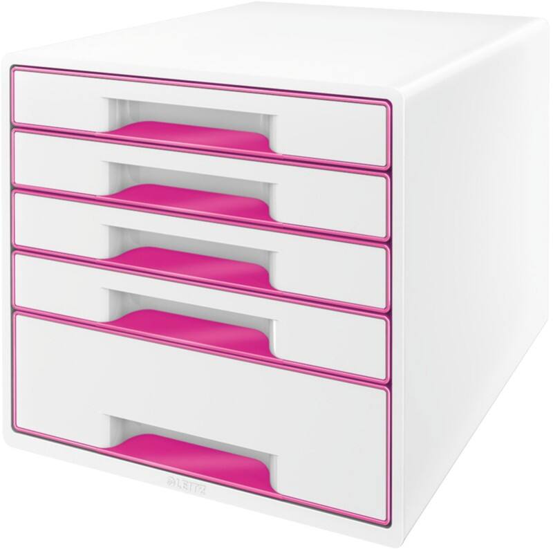 Leitz Desktop Drawers Pink 5 Drawers 28.7 x 27 cm A4 Maxi
