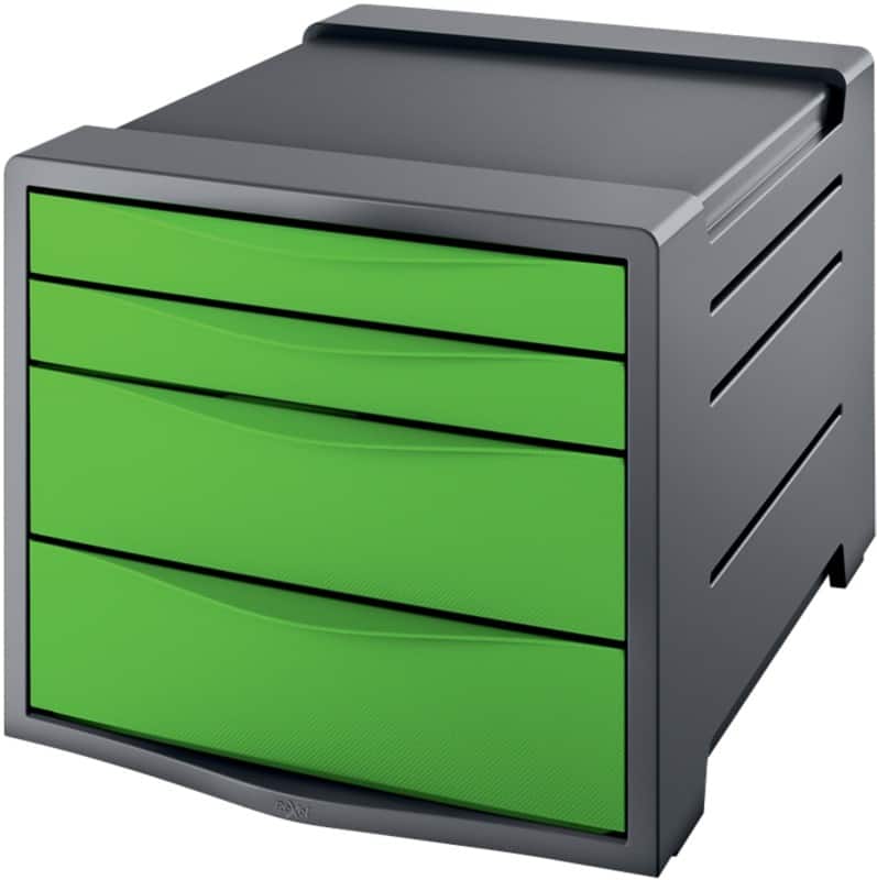 Rexel Choices Desktop Drawers Green 4 Drawers 28.5 x 37.2 x 24.5 cm A4