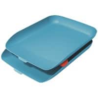 Leitz Cosy Letter Tray 5358 A4 Blue 26.8 x 35.8 x 4.3 cm Pack of 2