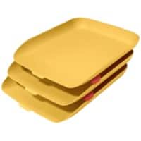 Leitz Cosy Letter Tray 5358 A4 Yellow 26.8 x 35.8 x 4.3 cm Pack of 3