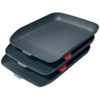 Leitz Cosy Letter Tray 5358 A4 Grey 26.8 x 35.8 x 4.3 cm Pack of 3