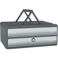 CEP Moov Up Drawer Module Plastic Dark Grey, Light Grey 2 Drawers 37 x 27.5 x 14.6 cm