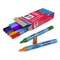 Show-me Drywipe Pen Assorted Fine Felt Tip Pack of 10