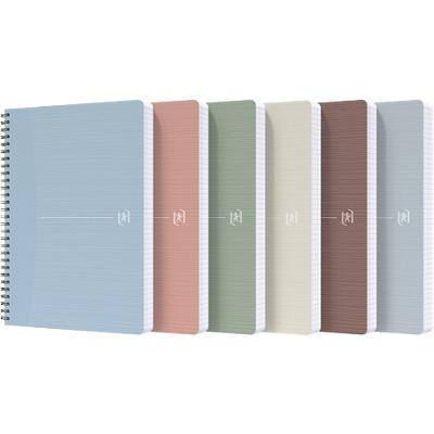 OXFORD My Rec’Up Notebook A5 Ruled Twin Wire Card Assorted 180 Pages 90 Sheets Pack of 5