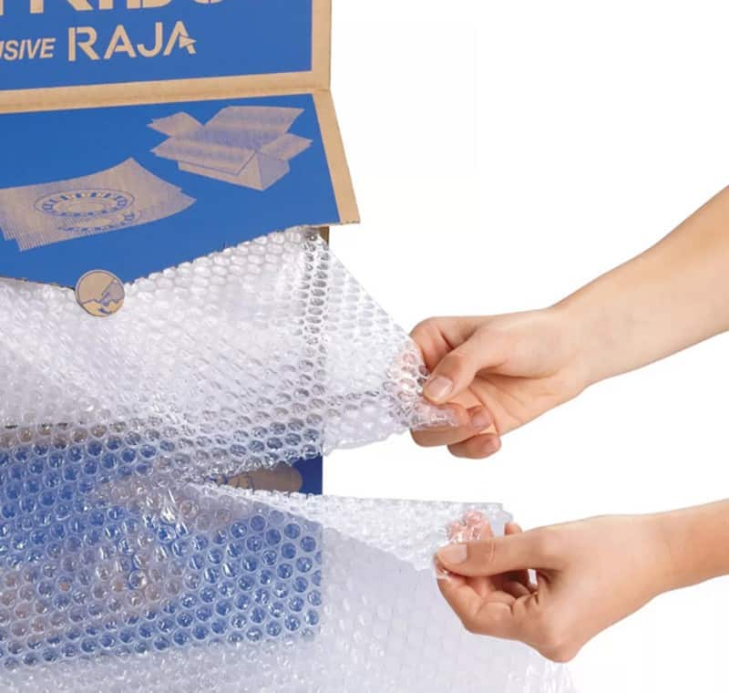 RAJA Bubble Wrap Dispenser 320 mm (W) x 50 m (L) Transparent Recycled 30%