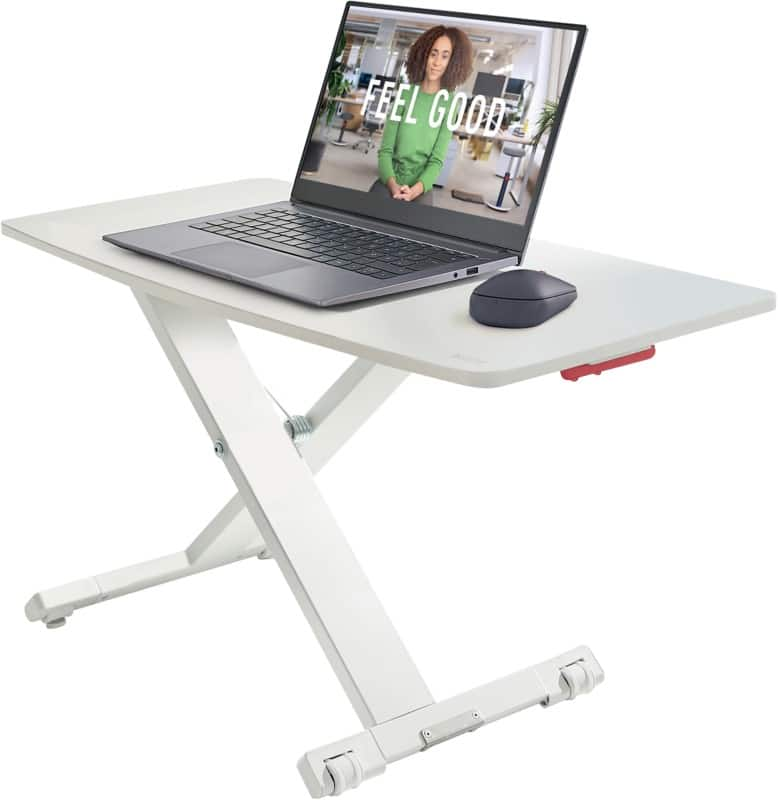 Leitz ergo cosy ergonomic height adjustable standing desk converter 6533 abs/steel 700 x 48-310 x 350 mm grey