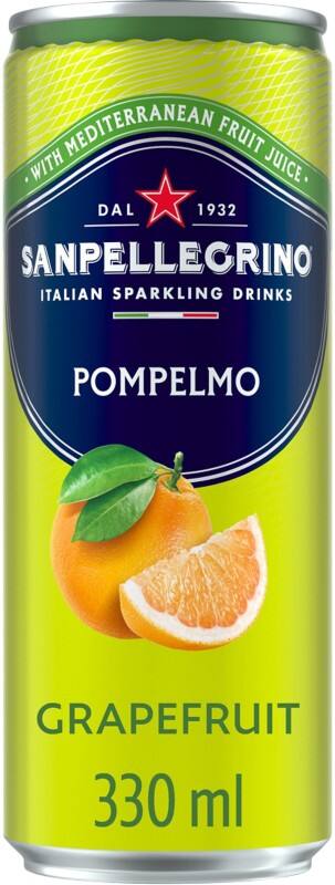 S.Pellegrino Soft Drink Sparkling Grapefruit Can 330 ml Pack of 12