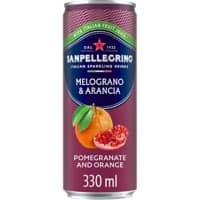 S.Pellegrino Melograno & Arancia Soft Drink Sparkling Orange & Pomegranate 12 Bottles of 330 ml