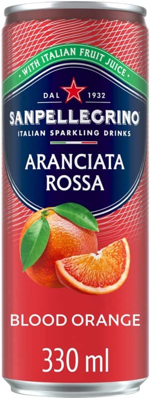 S.Pellegrino Soft Drink Sparkling Blood Orange Can 330 ml Pack of 24