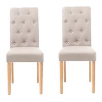 NEO Dining Chairs Non Height Adjustable Cream 2XFABRIC-CHR-CRM 440 (W) x 560 (D) x 935 (H) mm Pack of 2