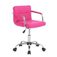 NEO Faux Leather Fixed Armrest Seat Height Adjustable Pink 130 kg CUBE-OFFICE-PINK 4,600 (W) x 4,600 (D) x 8,500 (H) mm
