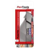 Pentel Permanent Marker Extra Fine Bullet 0,3 mm - 1,2 mm Black, Blue, Red Not Refillable Pack of 3