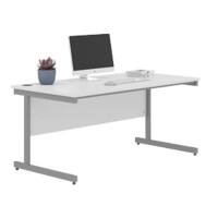 EFG Evo Cantilever Office Desk Rectangular White Cantilever 1,200 (W) x 600 (D) x 720 (H) mm