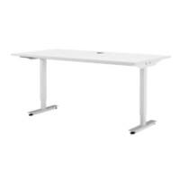 EFG Active Electronically Height Adjustable Sit Stand Desk Rectangular White T-Foot 1,000 (W) x 600 (D) x 1,290 (H) mm Steel