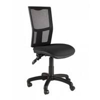 EFG Office Chair ELLIEZ Mesh Black upholstered seat pad