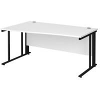 Dams International Wave Desk MCM16WLKWH 1,600 x 725 x 800 - 990 mm