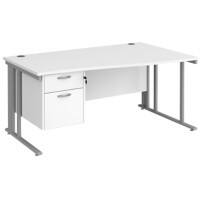 Dams International Wave Desk MCM16WRP2SWH 1,600 x 725 x 800 - 990 mm