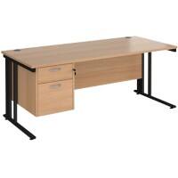 Dams International Desk MCM18P2KB 1,800 x 800 x 725 mm