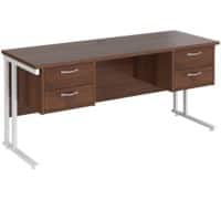 Dams International Desk MC616P22WHW 1,600 x 600 x 725 x 800 - 990 mm