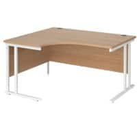 Dams International Left Hand Ergonomic Desk MC14ELWHB 1,400 x 1,200 x 725 x 800 - 990 mm