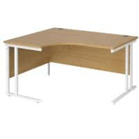 Dams International Left Hand Ergonomic Desk MC14ELWHO 1,400 x 1,200 x 725 x 800 - 990 mm