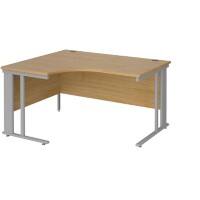 Dams International Left Hand Ergonomic Desk MCM14ELSO 1,400 x 1,200 x 725 mm