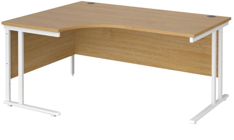 Dams International Left Hand Ergonomic Desk MC16ELWHO 1,600 x 1,200 x 725 x 800 - 990 mm