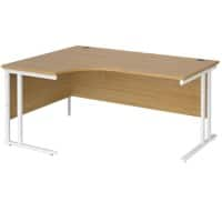 Dams International Left Hand Ergonomic Desk MC16ELWHO 1,600 x 1,200 x 725 x 800 - 990 mm