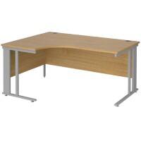 Dams International Left Hand Ergonomic Desk MCM16ELSO 1,600 x 1,200 x 725 mm