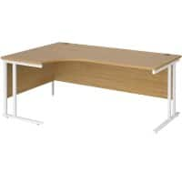 Dams International Left Hand Ergonomic Desk MC18ELWHO 1,800 x 1,200 x 725 x 800 - 990 mm