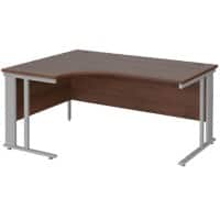 Dams International Left Hand Ergonomic Desk MCM16ELSW 1,600 x 1,200 x 725 mm