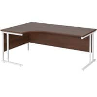 Dams International Left Hand Ergonomic Desk MC18ELWHW 1,800 x 1,200 x 725 x 800 - 990 mm