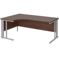 Dams International Left Hand Ergonomic Desk MCM18ELSW 1,800 x 1,200 x 725 mm